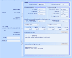Back Office Form Screenshot