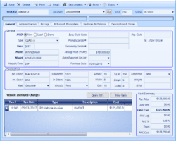 Inventory Form Screenshot