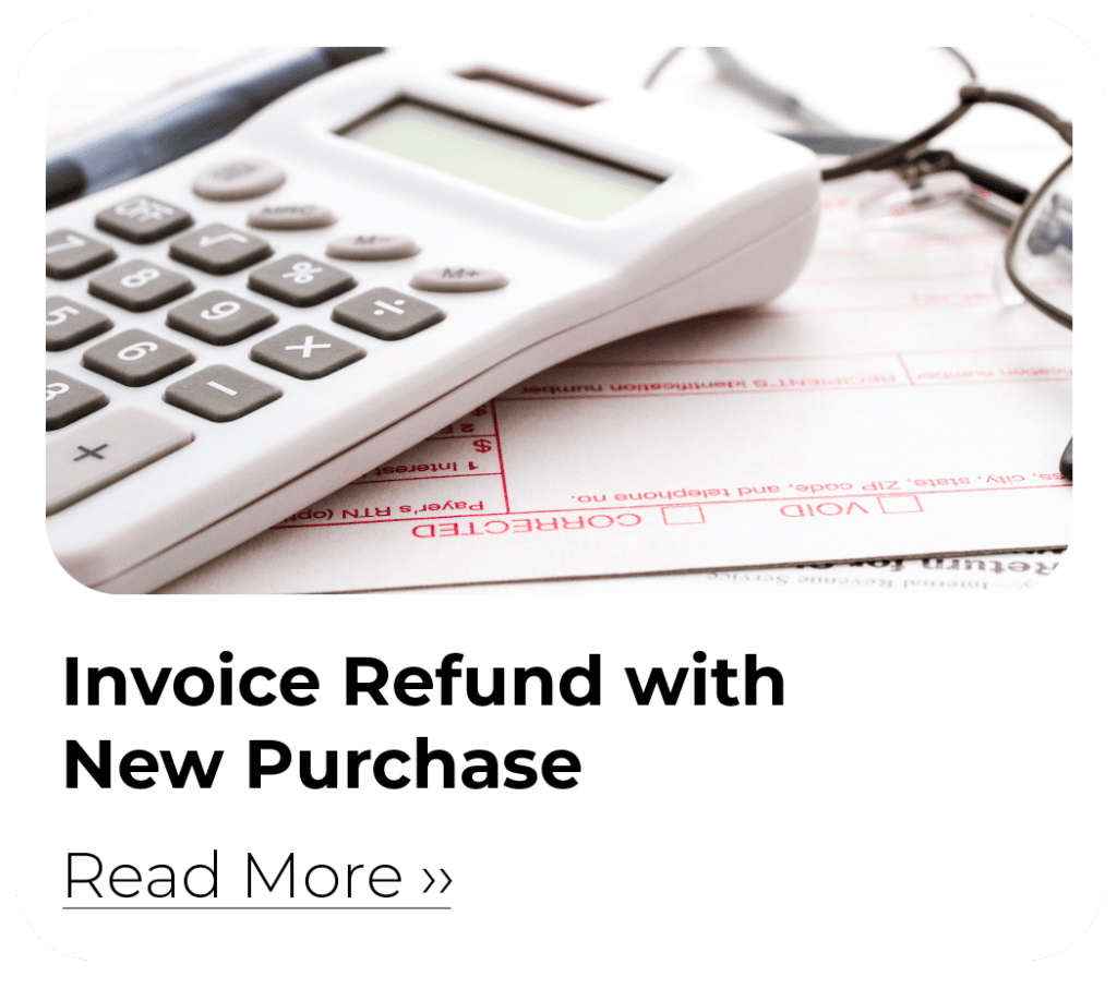 Invoice Refund with New Purchase