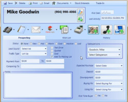 Screenshot Of EverLogic's Customer Information Screen On Customer Relationship Management Module