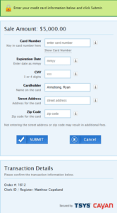 If you do not have a card machine, EverLogic's dealership management software will allow users to manually key in a credit/debit card for a sale.