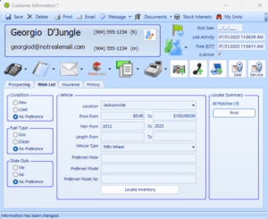 Customer wish list on EverLogic dealership management software